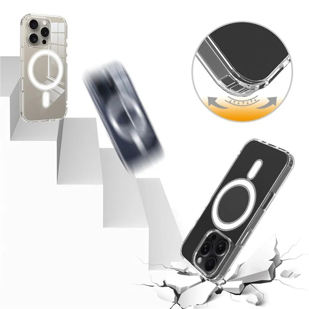 MagSafe-deksel for Apple iPhone 16, Techsuit, Pro, Transparent