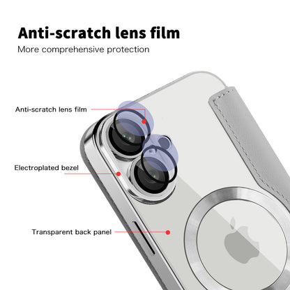 MagSafe-deksel for Apple iPhone 16, Techsuit, SmartMag Book, Grå