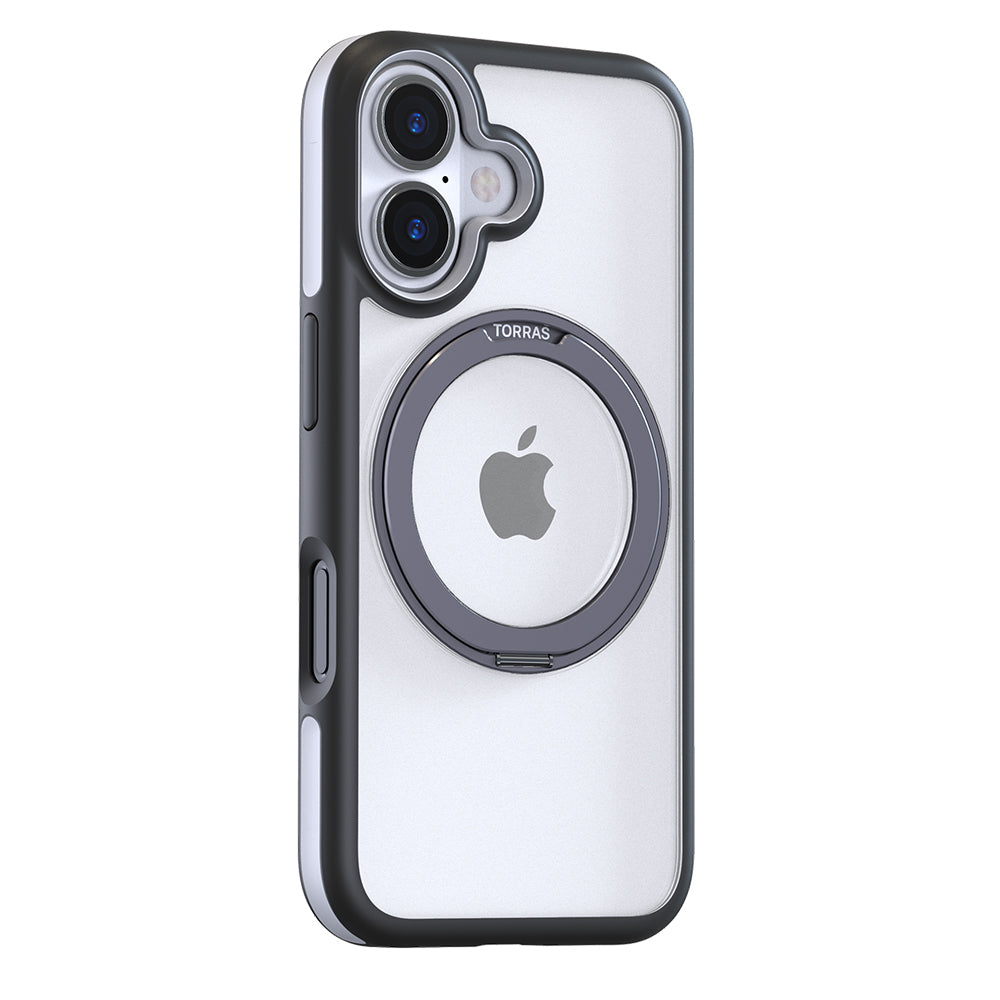 MagSafe-deksel for Apple iPhone 16, Torras, Ostand R Fusion, Svart