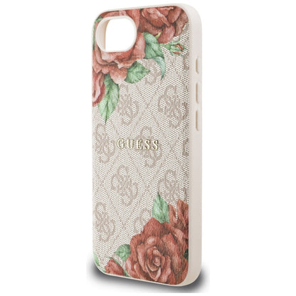 MagSafe-deksel for Apple iPhone 16e, Guess, 4G Flowers Print, Rosa