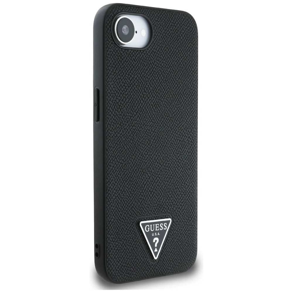 MagSafe-deksel for Apple iPhone 16e, Guess, Grained Triangle Logo, Svart