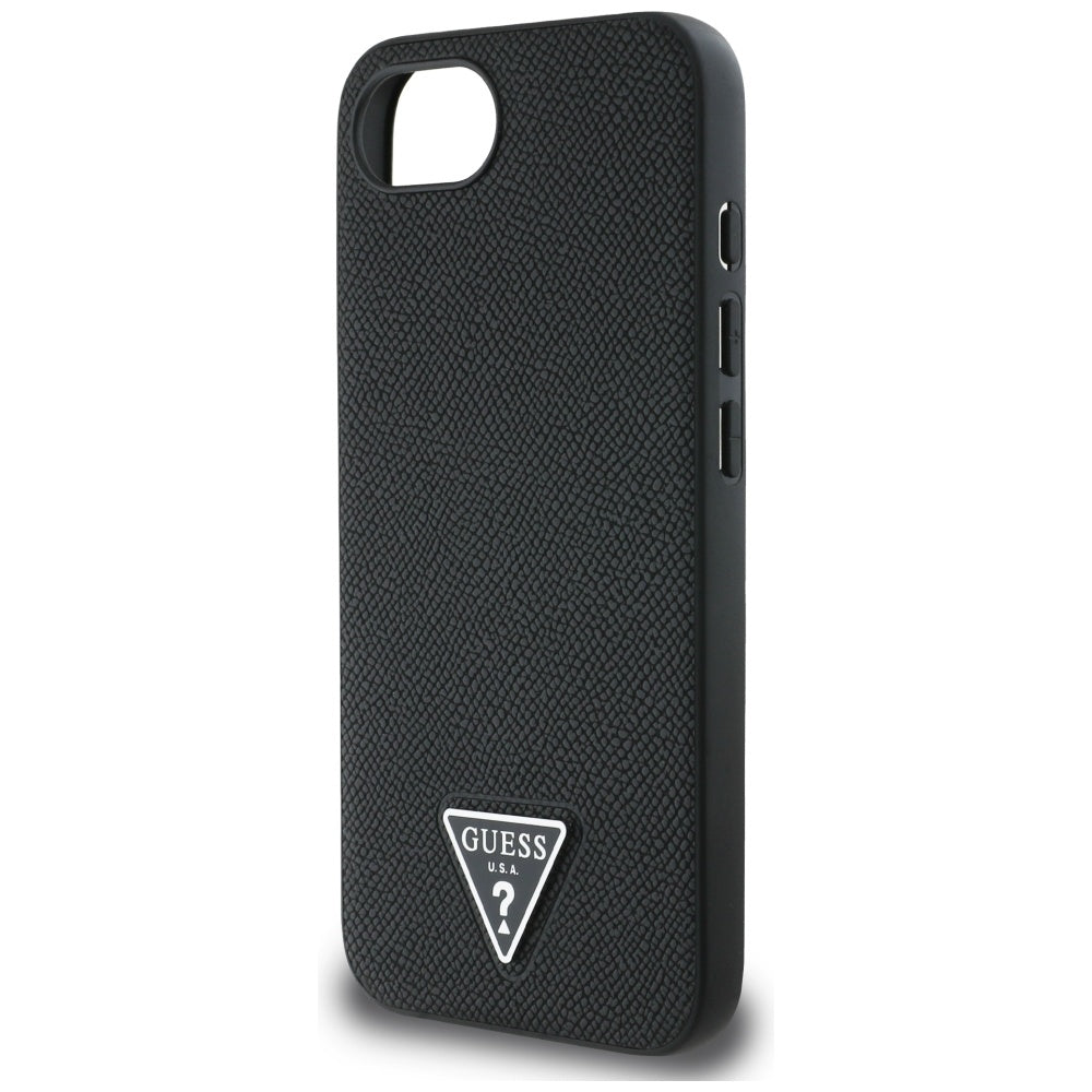 MagSafe-deksel for Apple iPhone 16e, Guess, Grained Triangle Logo, Svart