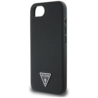 MagSafe-deksel for Apple iPhone 16e, Guess, Grained Triangle Logo, Svart