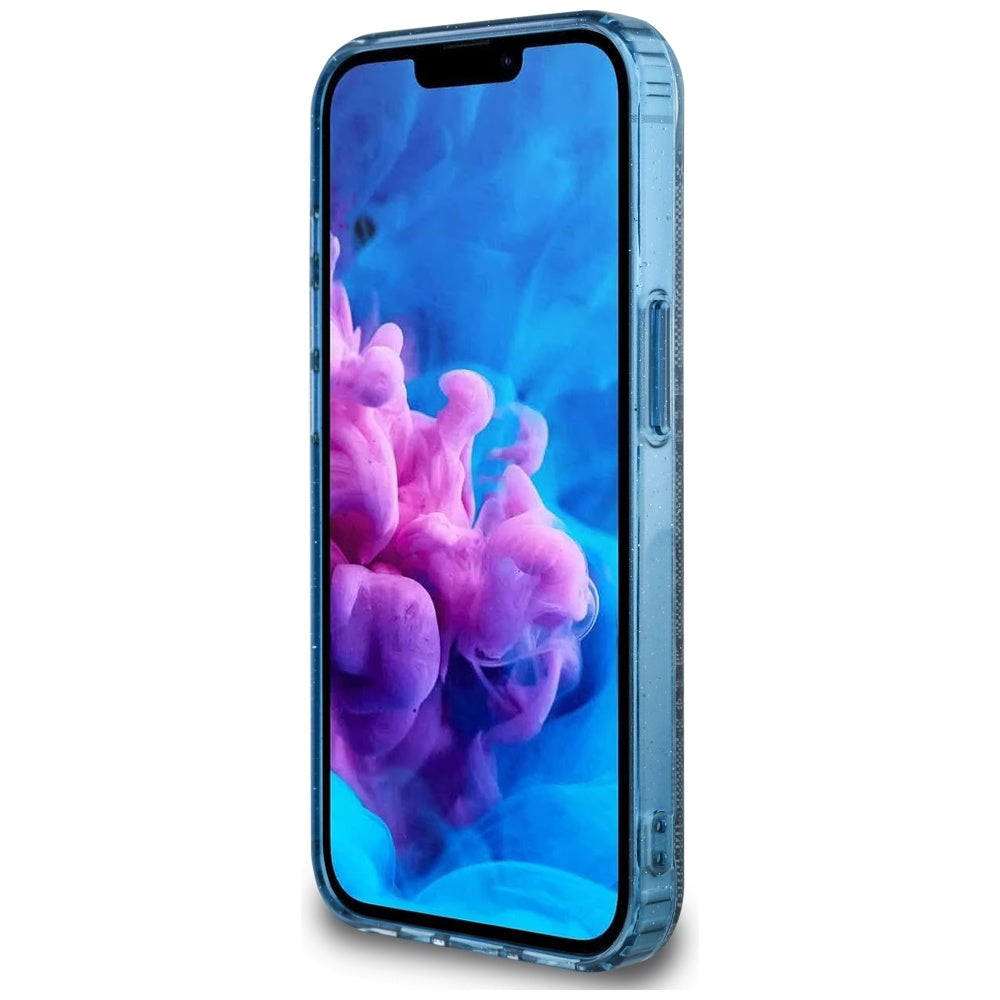 MagSafe-deksel for Apple iPhone 16e, Guess, IML Glitter 4G Circle Triangle, Blå