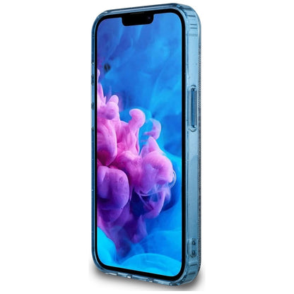 MagSafe-deksel for Apple iPhone 16e, Guess, IML Glitter 4G Circle Triangle, Blå