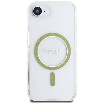 MagSafe-deksel for Apple iPhone 16e, Guess, IML Glitter Circle, Gjennomsiktig