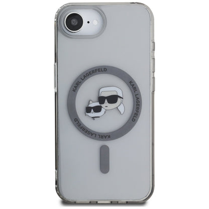 MagSafe-deksel for Apple iPhone 16e, Karl Lagerfeld, IML Metal Karl & Choupette's Heads, Svart