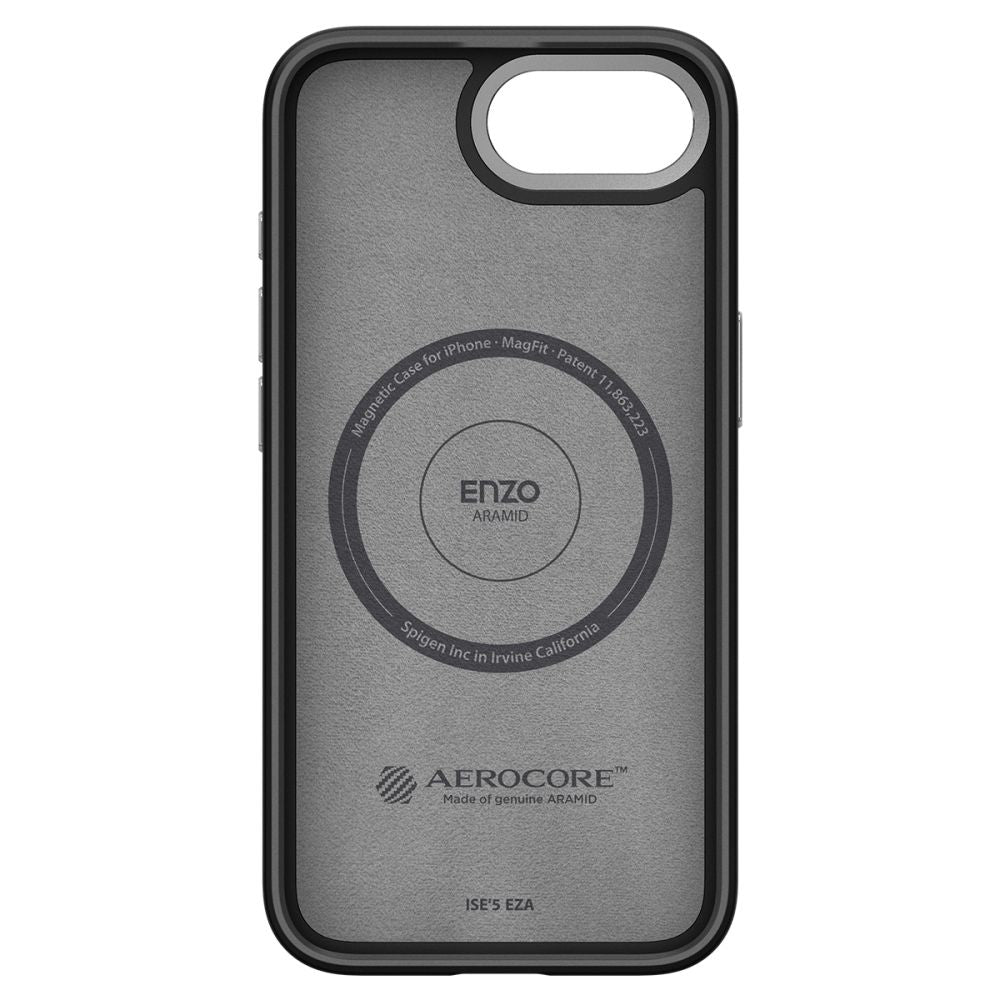 MagSafe-deksel for Apple iPhone 17e / 16e, Spigen, Enzo Aramid, Matt Svart