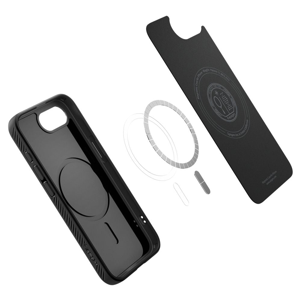 MagSafe-deksel for Apple iPhone 17e / 16e, Spigen, Liquid Air, Matt svart
