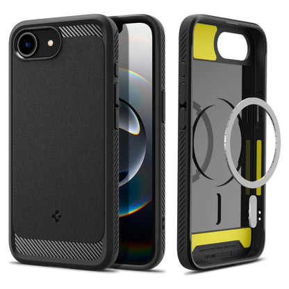 MagSafe-deksel for Apple iPhone 17e / 16e, Spigen, Rugged Armor, Matt Svart