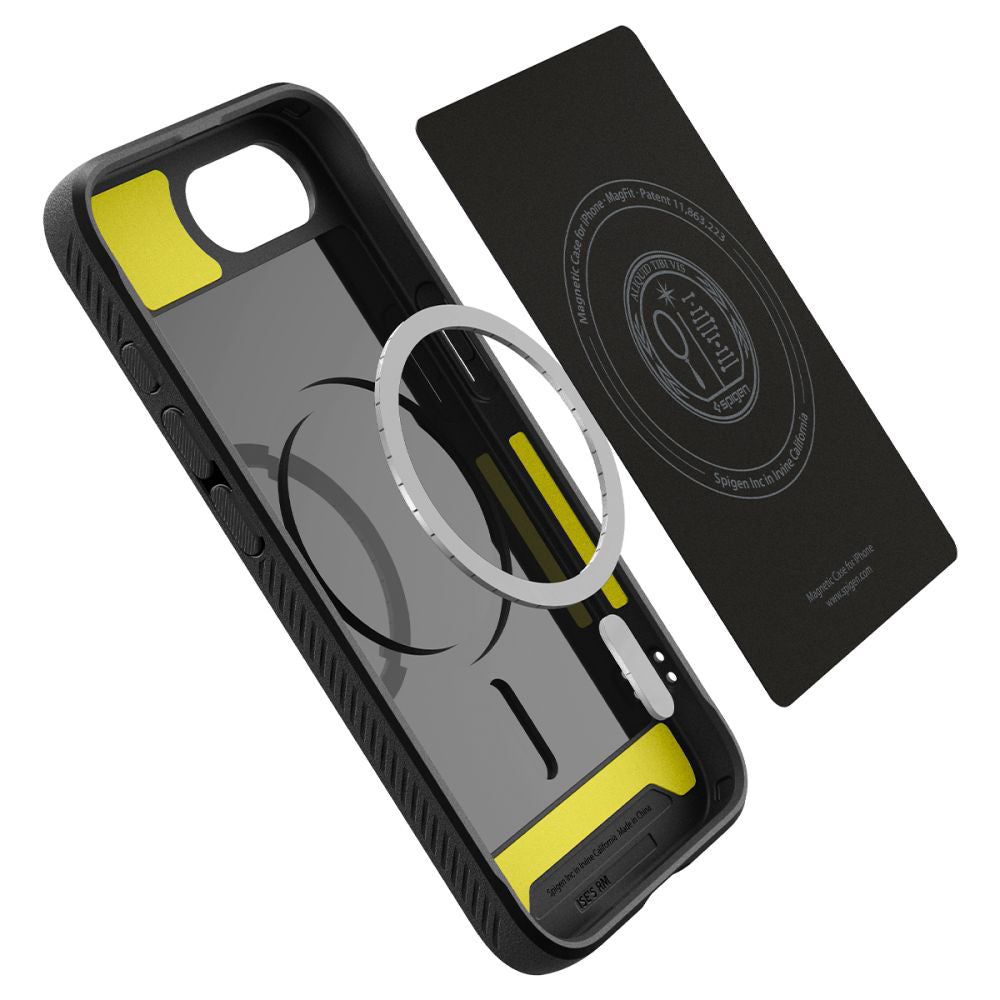 MagSafe-deksel for Apple iPhone 17e / 16e, Spigen, Rugged Armor, Matt Svart