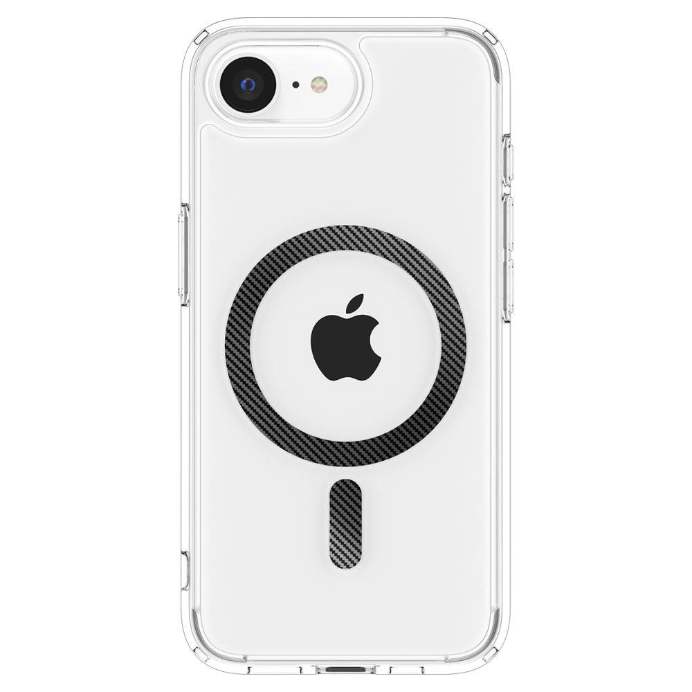 MagSafe-deksel for Apple iPhone 17e / 16e, Spigen, Ultra Hybrid Carbon, Transparent