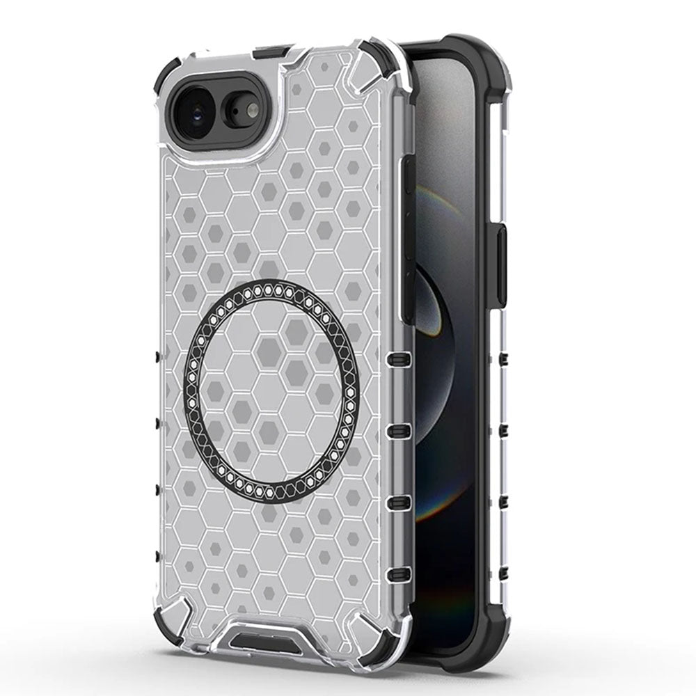 MagSafe-deksel for Apple iPhone 17e / 16e, Techsuit, HoneyComb Shield, Hvit