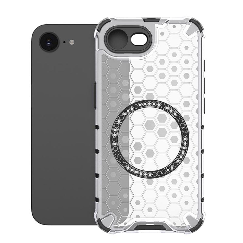 MagSafe-deksel for Apple iPhone 17e / 16e, Techsuit, HoneyComb Shield, Hvit