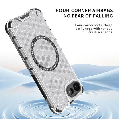 MagSafe-deksel for Apple iPhone 17e / 16e, Techsuit, HoneyComb Shield, Hvit