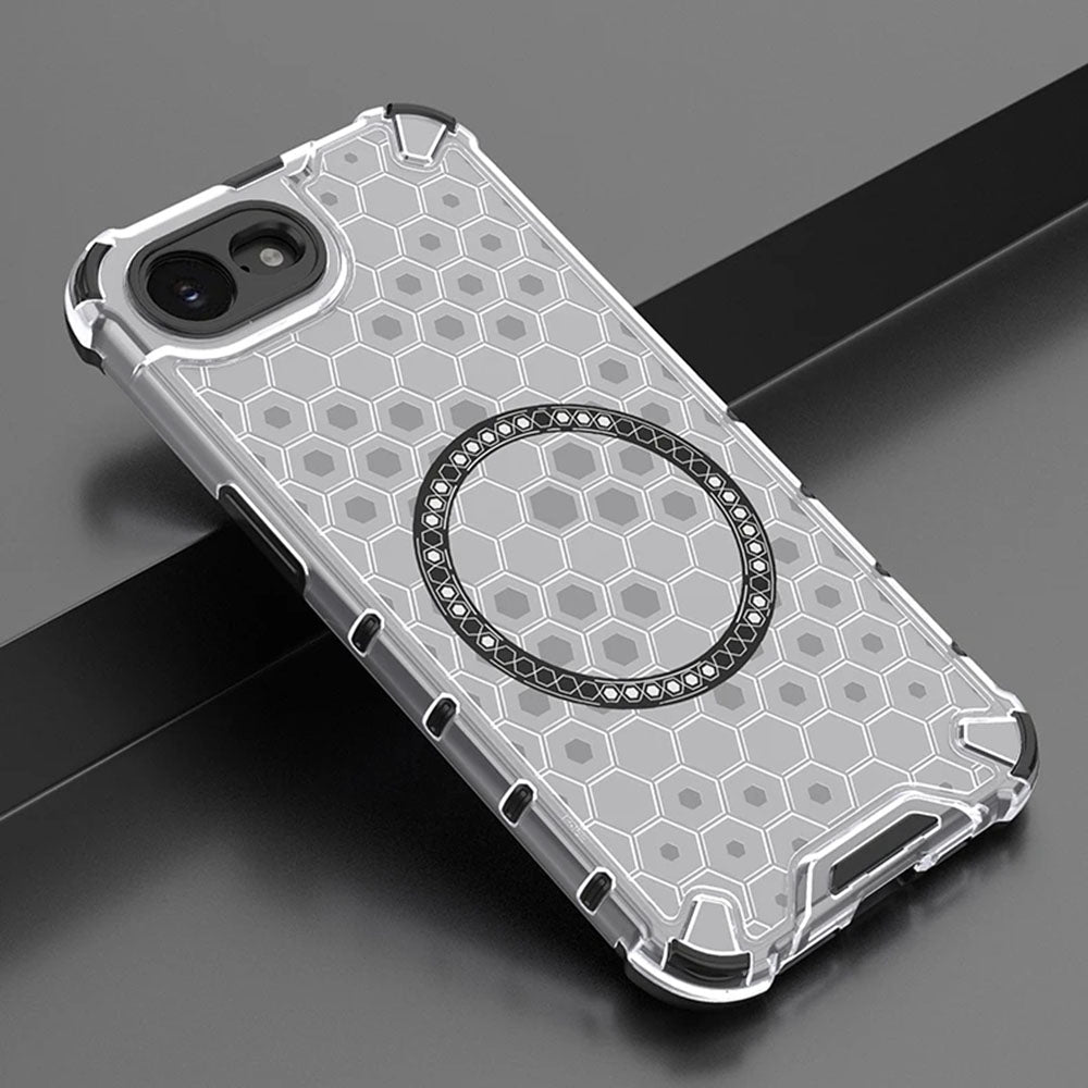 MagSafe-deksel for Apple iPhone 17e / 16e, Techsuit, HoneyComb Shield, Svart