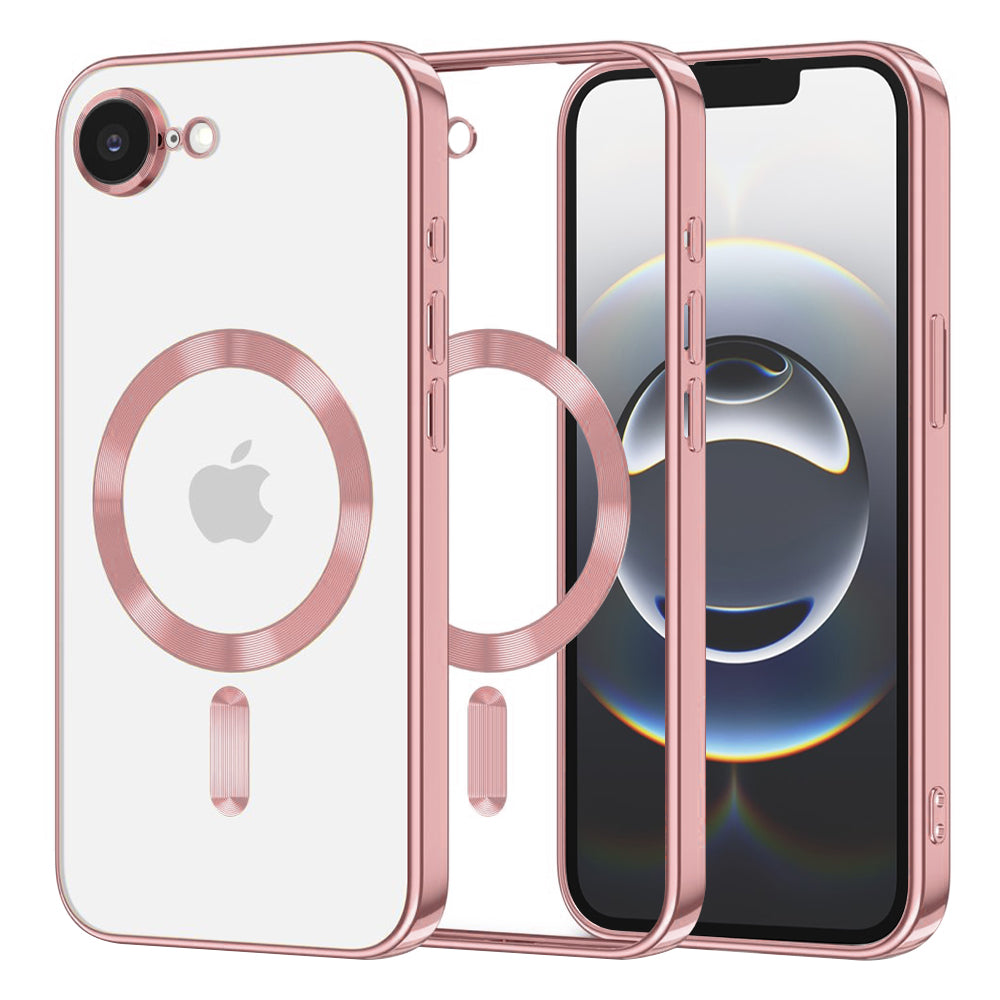 MagSafe-deksel for Apple iPhone 17e / 16e, Techsuit, Luxury Crystal, Rosa