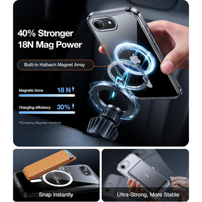 MagSafe deksel for Apple iPhone 17e / 16e, Torras, Guardian, Gjennomsiktig