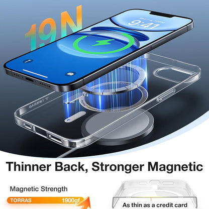 MagSafe-deksel for Apple iPhone 17e / 16e, Torras, OriginFit, Gjennomsiktig