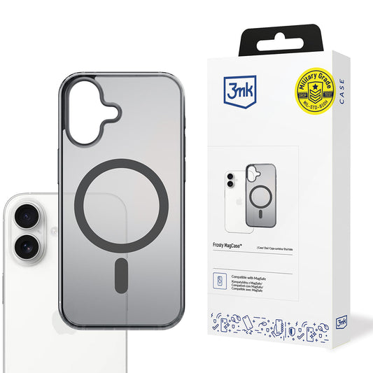 MagSafe-deksel for Apple iPhone 17, 3MK, Frosty MagCase, Svart