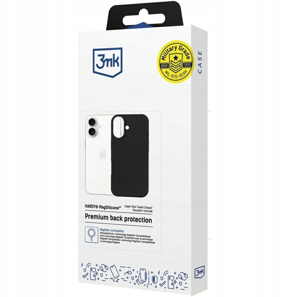 MagSafe-deksel for Apple iPhone 17, 3MK, Hardy, Svart