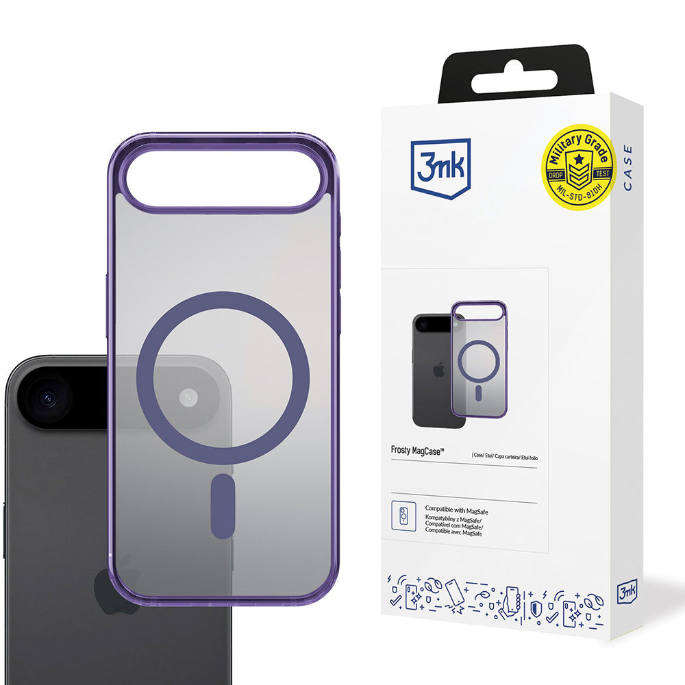MagSafe-deksel for Apple iPhone 17 Air, 3MK, Frosty MagCase, Lilla