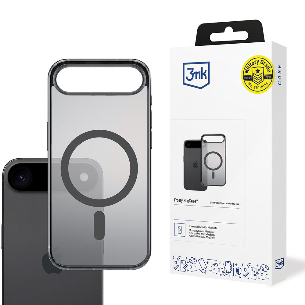 MagSafe-deksel for Apple iPhone 17 Air, 3MK, Frosty MagCase, Svart