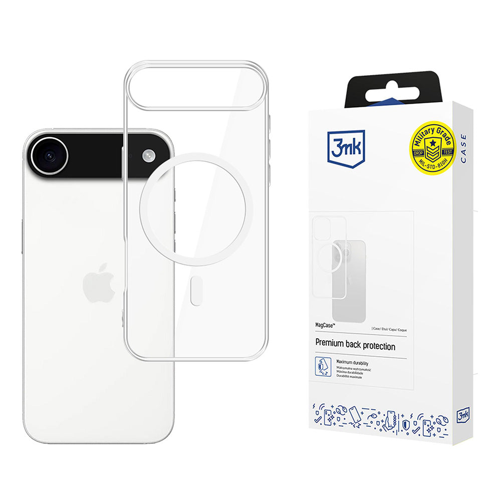 MagSafe-deksel for Apple iPhone 17 Air, 3MK, MagCase, Gjennomsiktig