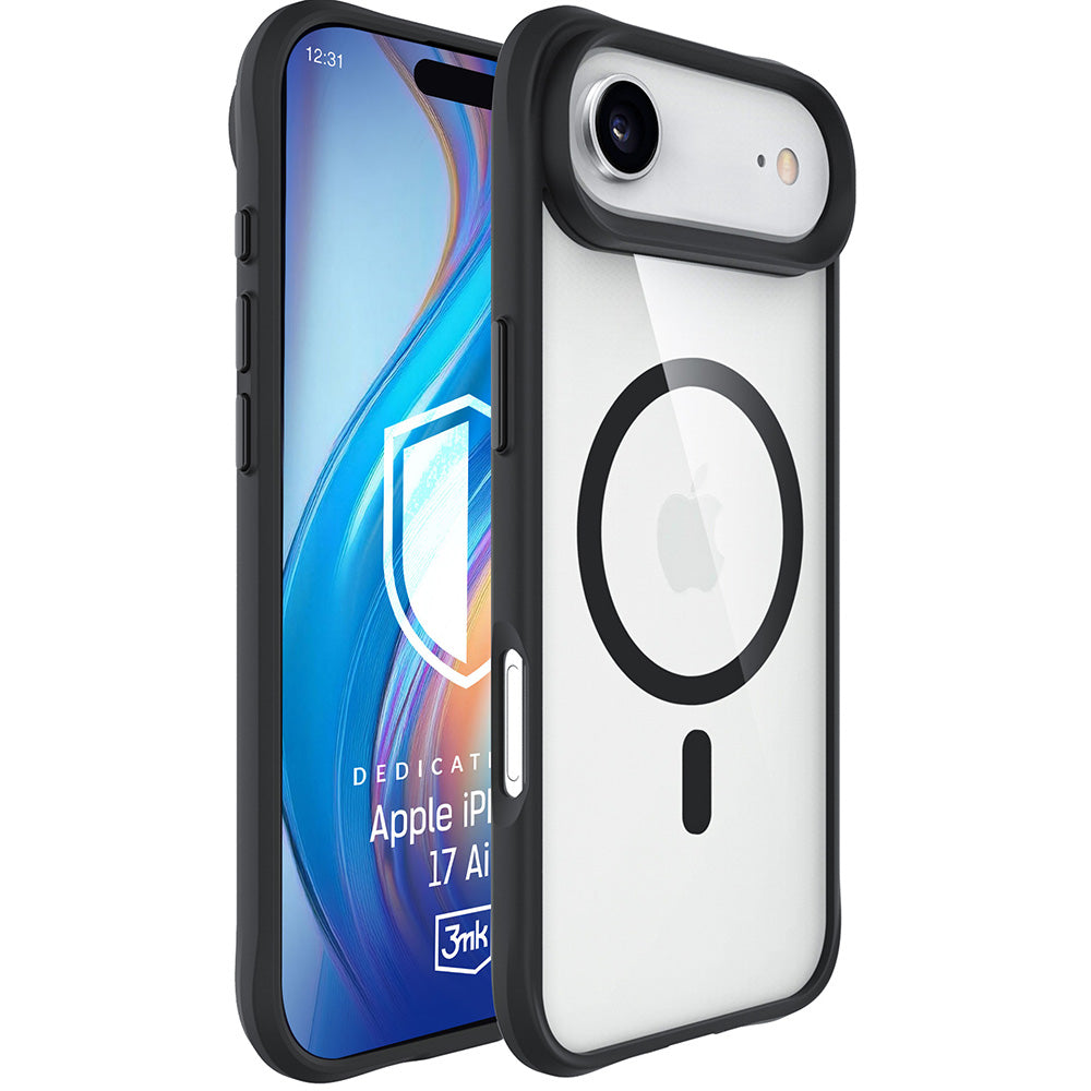 MagSafe-deksel for Apple iPhone 17 Air, 3MK, Satin Armor, Svart