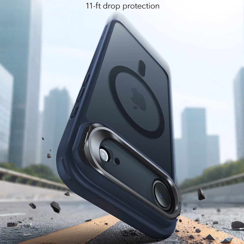 MagSafe-deksel for Apple iPhone 17 Air, ESR, Classic Hybrid Kickstand, Satinblå