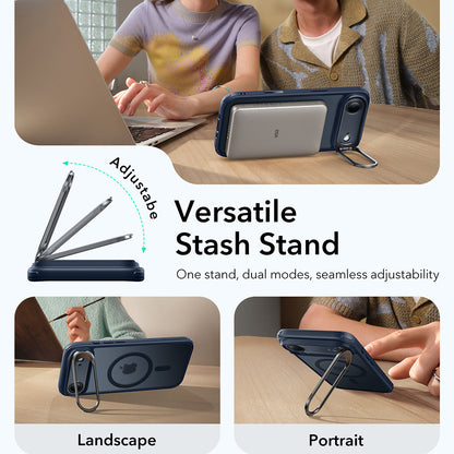 MagSafe-deksel for Apple iPhone 17 Air, ESR, Classic Hybrid Kickstand, Satinblå