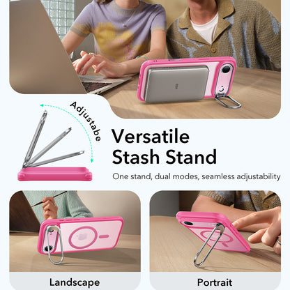 MagSafe-deksel for Apple iPhone 17 Air, ESR, Classic Hybrid Kickstand, Satinrosa