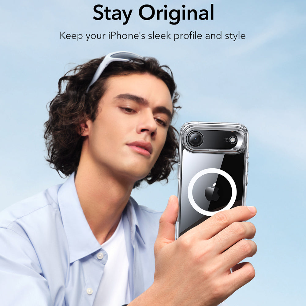 MagSafe-deksel for Apple iPhone 17 Air, ESR, Classic Hybrid Kickstand, Gjennomsiktig