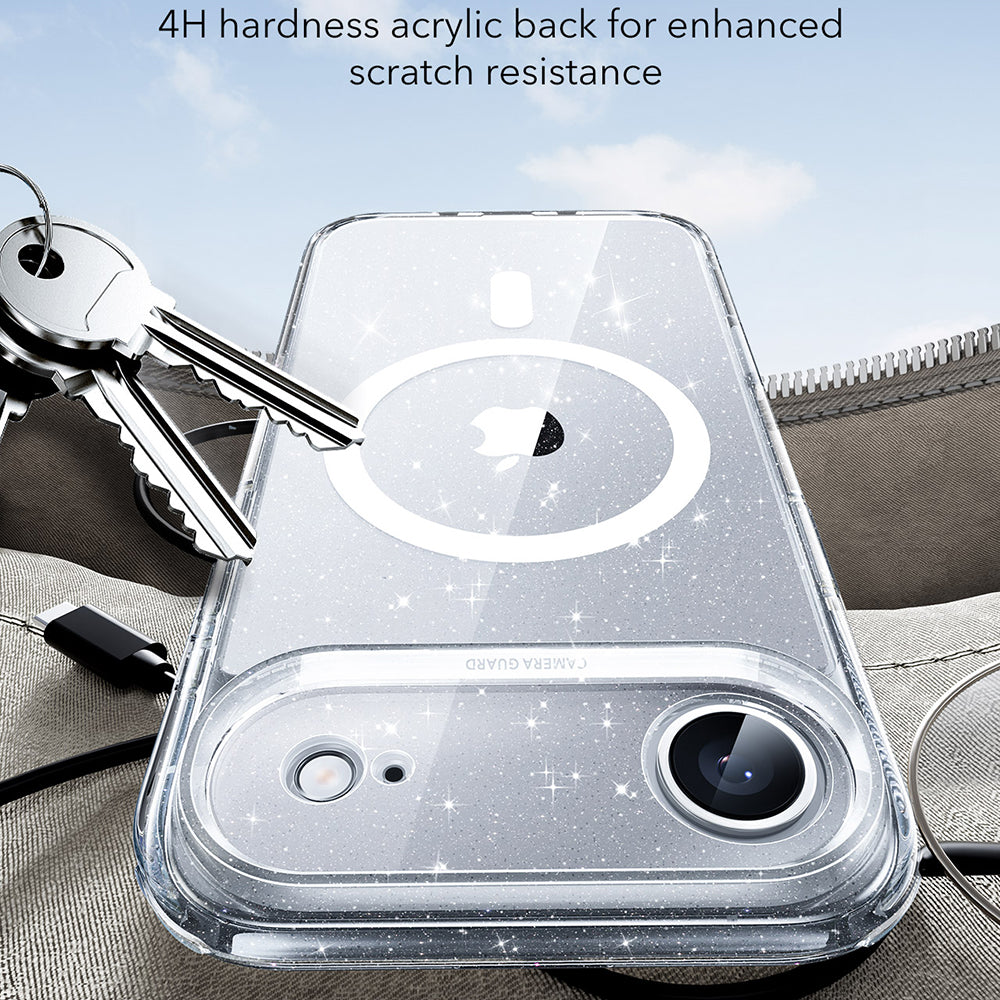 MagSafe-deksel for Apple iPhone 17 Air, ESR, Classic Hybrid Shimmer, Gjennomsiktig