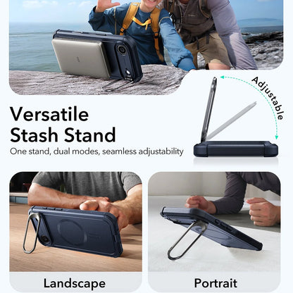 MagSafe-deksel for Apple iPhone 17 Air, ESR, Cyber Armor Kickstand, Blå