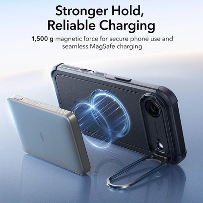 MagSafe-deksel for Apple iPhone 17 Air, ESR, Cyber Armor Kickstand, Svart