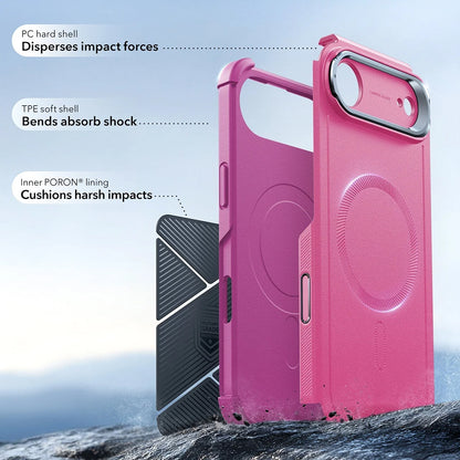 MagSafe-deksel for Apple iPhone 17 Air, ESR, Cyber Armor Kickstand, Rosa