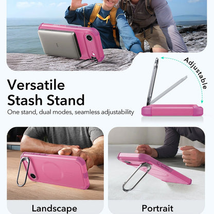MagSafe-deksel for Apple iPhone 17 Air, ESR, Cyber Armor Kickstand, Rosa