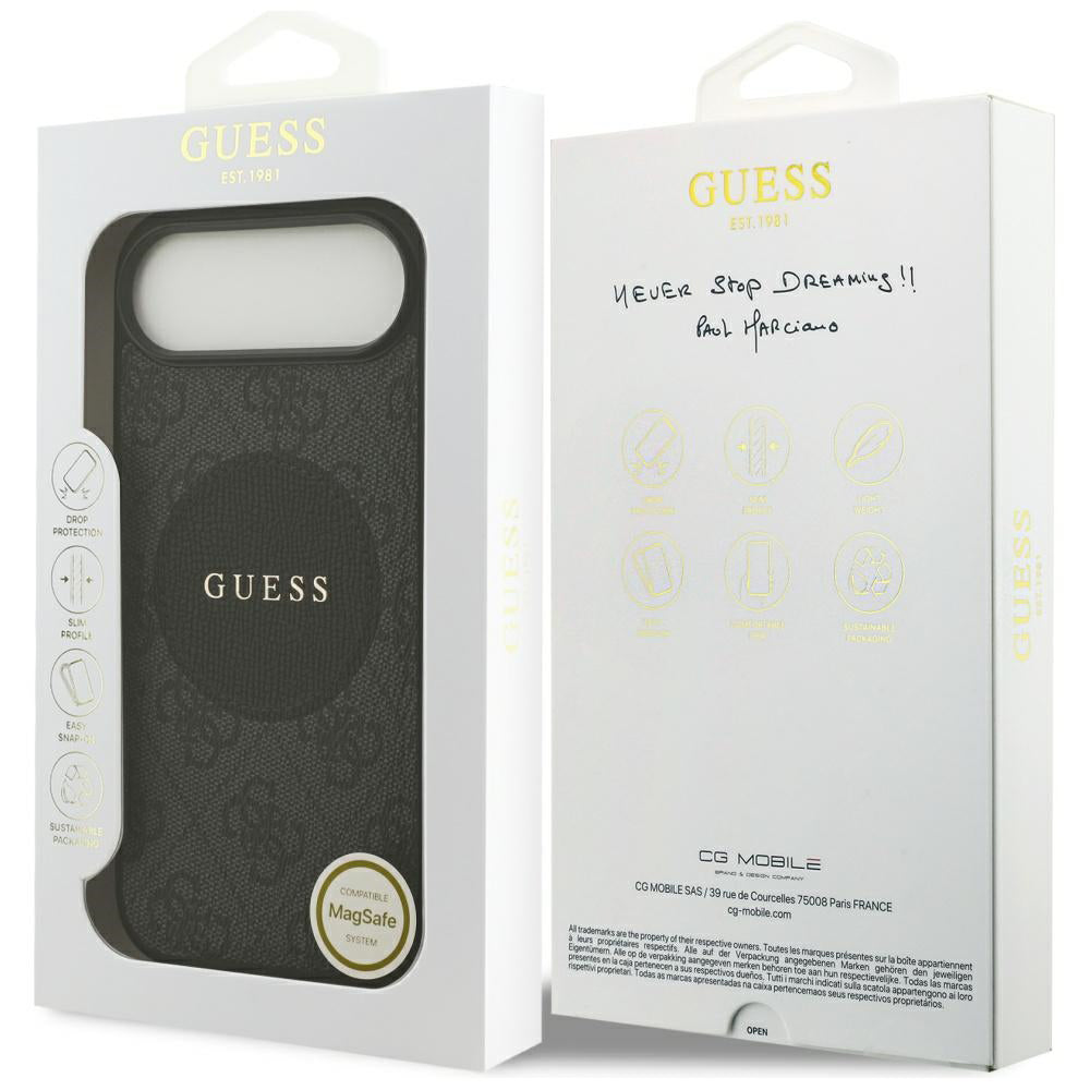 MagSafe-deksel for Apple iPhone 17 Air, Guess, 4G Circle Classic Logo, Svart