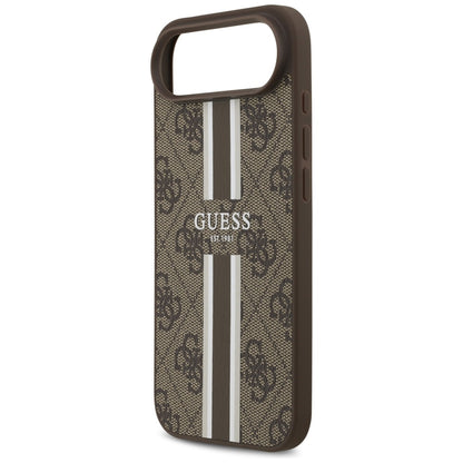 MagSafe-deksel for Apple iPhone 17 Air, Guess, 4G Printed Stripes, Brun