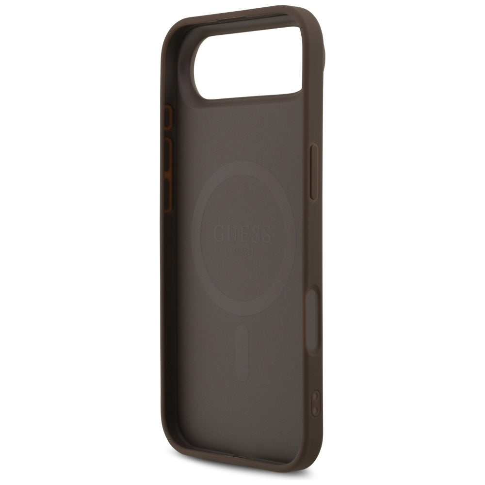 MagSafe-deksel for Apple iPhone 17 Air, Guess, 4G Printed Stripes, Brun