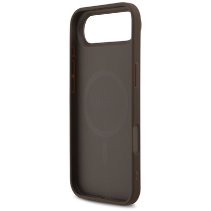 MagSafe-deksel for Apple iPhone 17 Air, Guess, 4G Printed Stripes, Brun