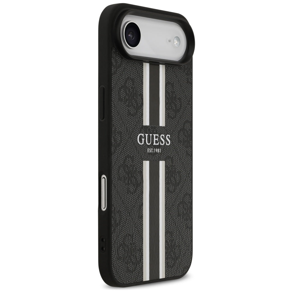 MagSafe-deksel for Apple iPhone 17 Air, Guess, 4G Printed Stripes, Svart