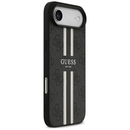 MagSafe-deksel for Apple iPhone 17 Air, Guess, 4G Printed Stripes, Svart