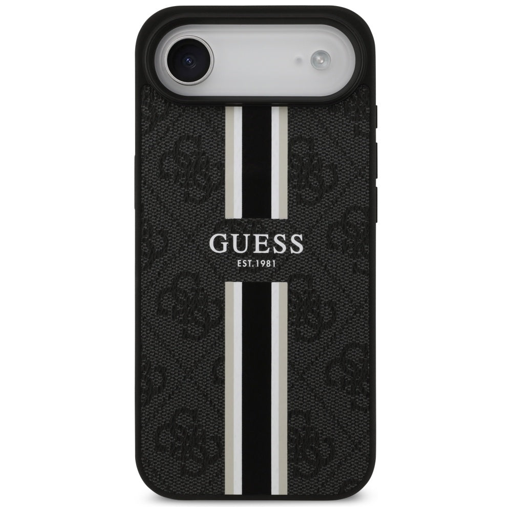 MagSafe-deksel for Apple iPhone 17 Air, Guess, 4G Printed Stripes, Svart
