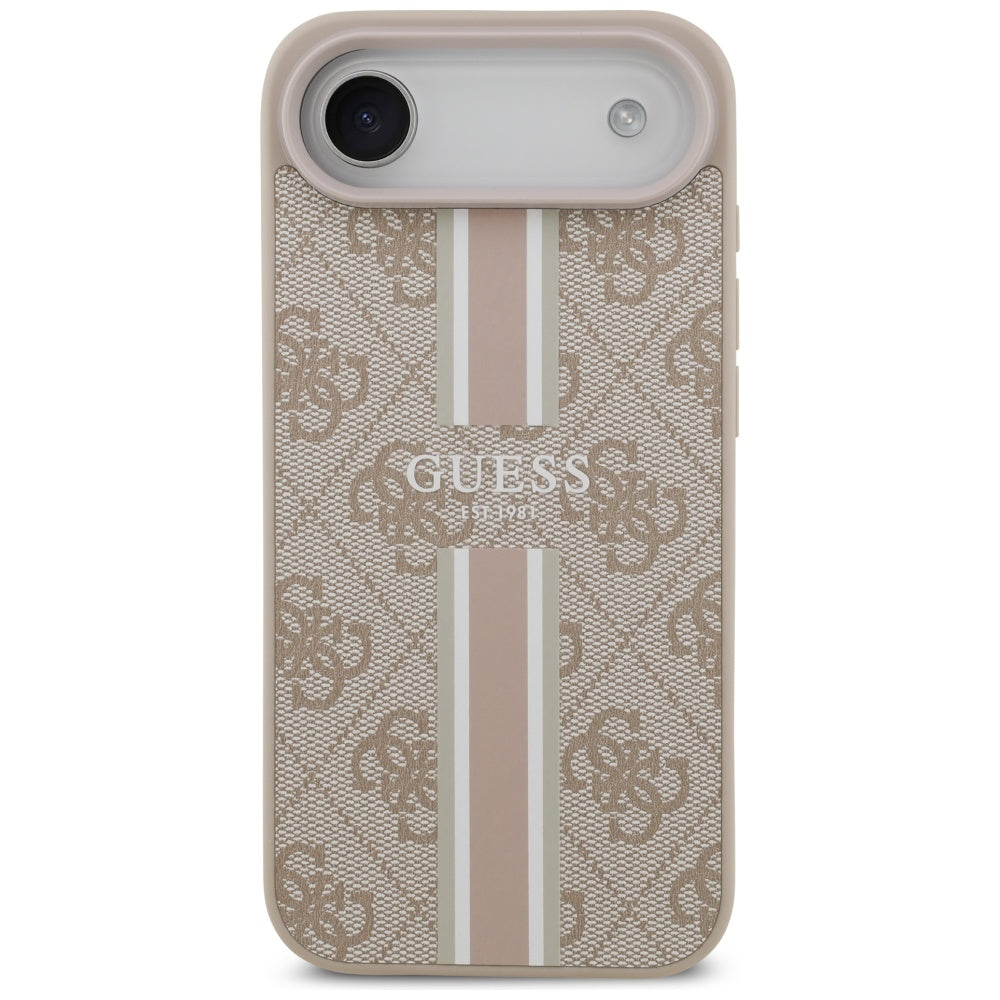 MagSafe-deksel for Apple iPhone 17 Air, Guess, 4G Printed Stripes, Rosa