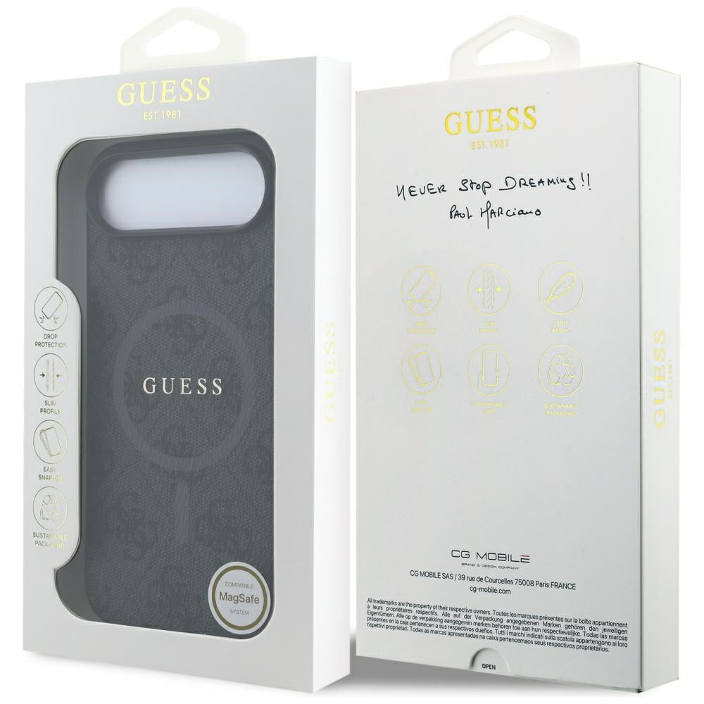 MagSafe-deksel for Apple iPhone 17 Air, Guess, 4G Ring Classic Logo, Svart