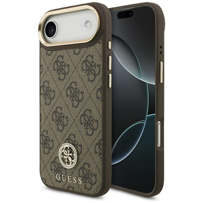 MagSafe-deksel for Apple iPhone 17 Air, Guess, 4G Strass Logo, Brun