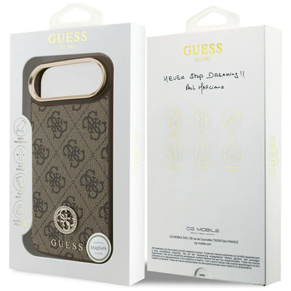 MagSafe-deksel for Apple iPhone 17 Air, Guess, 4G Strass Logo, Brun