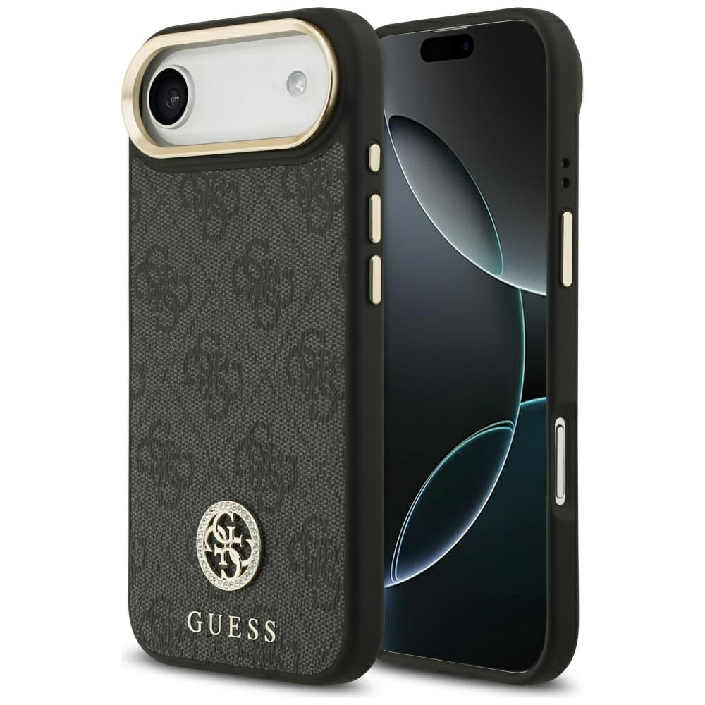 MagSafe-deksel for Apple iPhone 17 Air, Guess, 4G Strass Logo, Svart